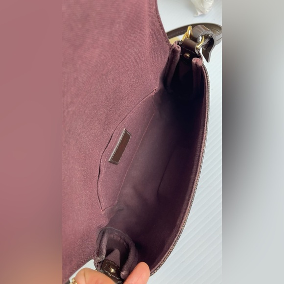 Authentic Louis Vuitton Favorite PM Damier Ebene Crossbody Clutch Purse Handbag - Picture 13 of 16